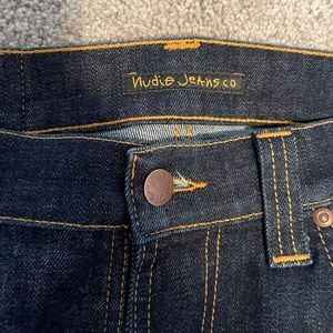 Nudie organic denim jeans. Thin Finn